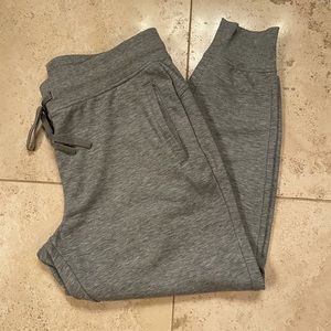 Gray fleece joggers
